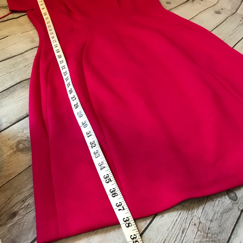 T Tahari hot pink midi dress. Women’s size 10. - Picture 9 of 12